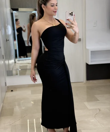 Vestido largo plisado